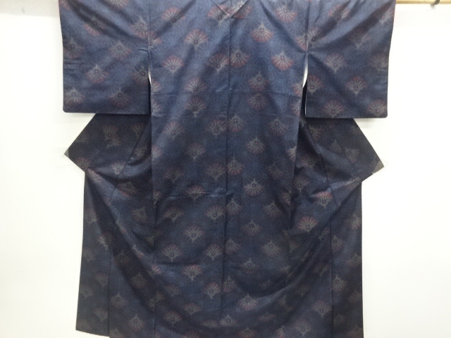 JAPANESE KIMONO / TOKAMACHI TSUMUGI / WOVEN FLOWER